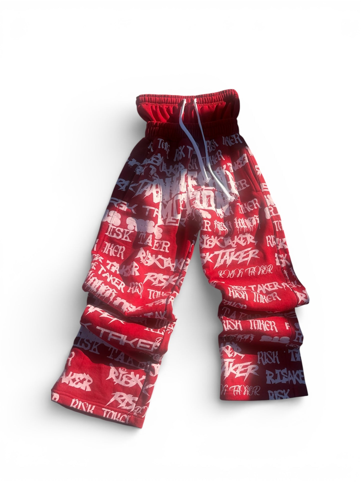 ONEOFONE GRAFFITI DOUBLE WAIST PANTS (Red)