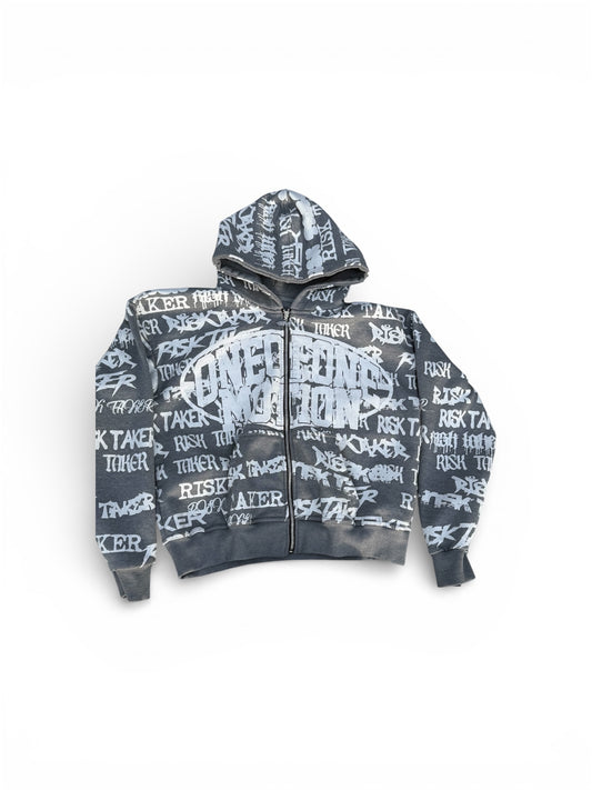 ONEOFONE GRAFFITI ZIP UP (Grey)