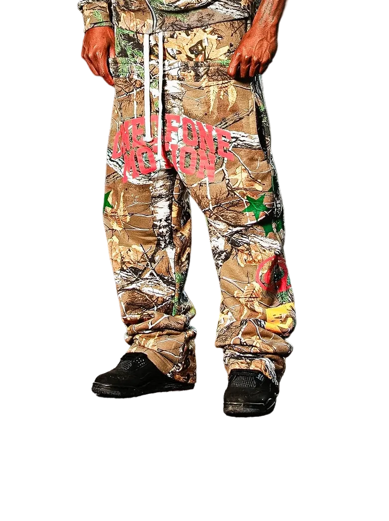 ONEOFONE GRAFFITI DOUBLE WAIST PANTS (Camo)