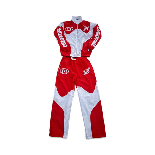 “ONEOFONE” RED WINDBREAKER SET